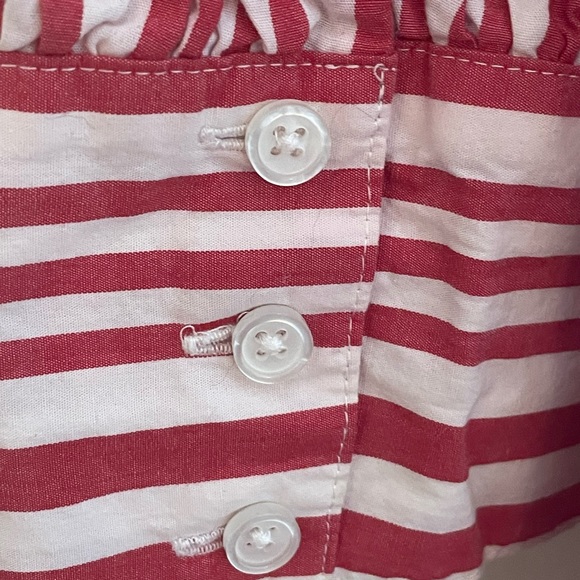 Red/white strip off shoulder top XL - Picture 5 of 5